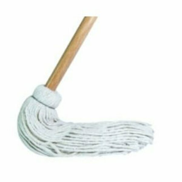 Abco Industrial Deckmop #24 1 1/8 in. Wood Handle Clear Coating, 6PK CD-5024I